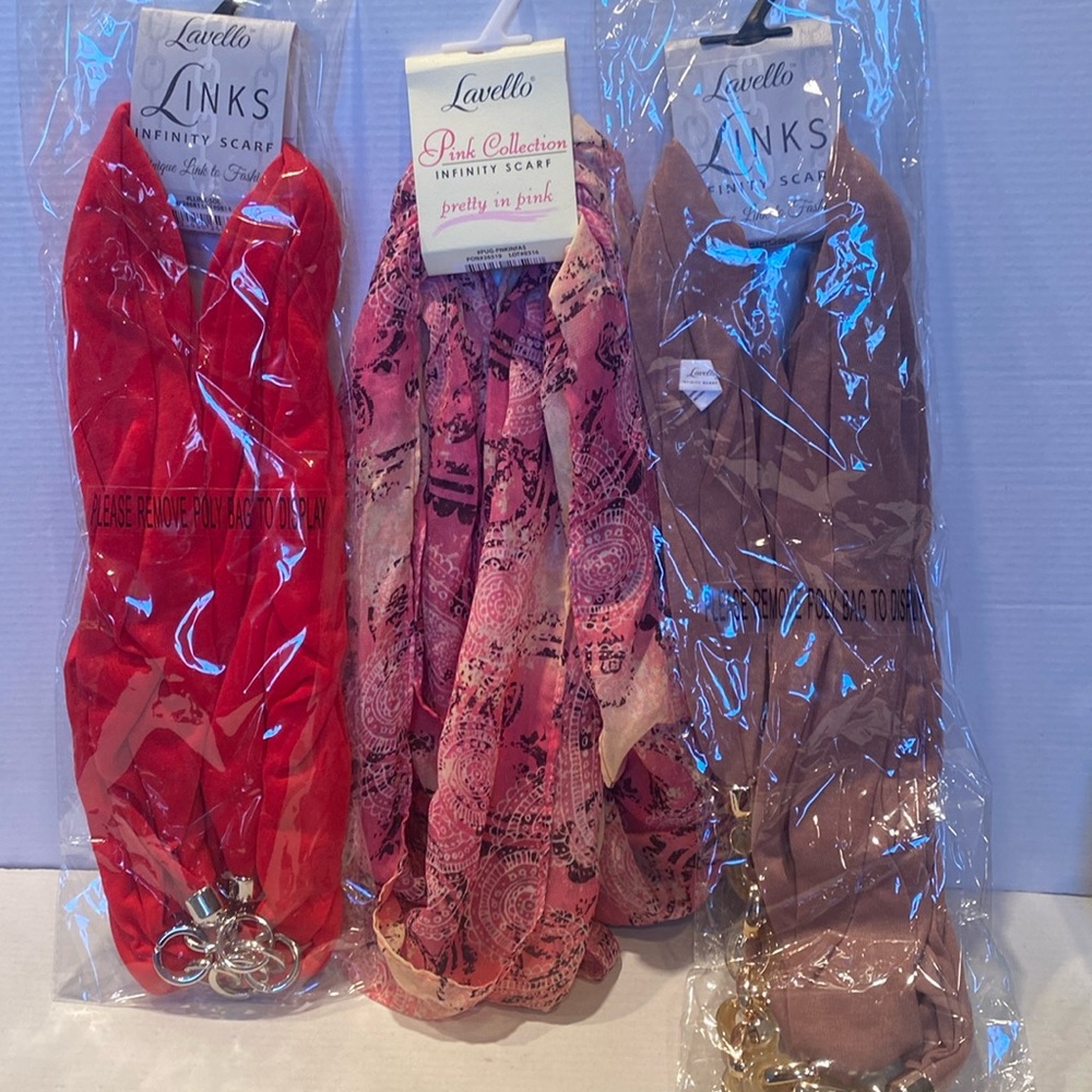 NWT Bundle of 3 Infinity Scarves